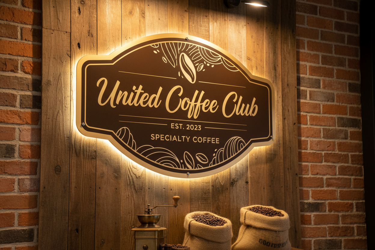 united coffee club sign